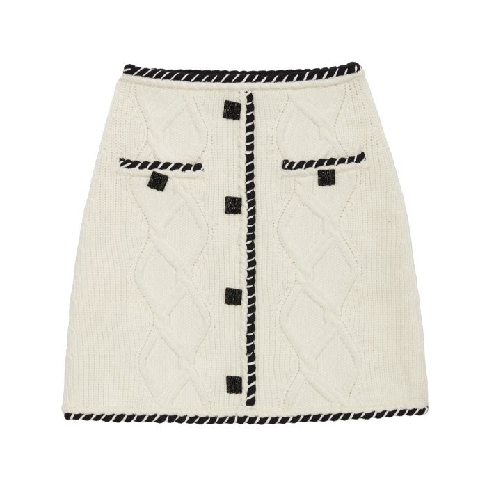 Self-Portrait cable-knit miniskirt, £230
