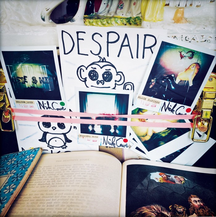 A collage of Cave’s Polaroids, £100?each