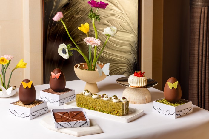 Easter eggs and praline eggs for sale at H?tel de Crillon in Paris