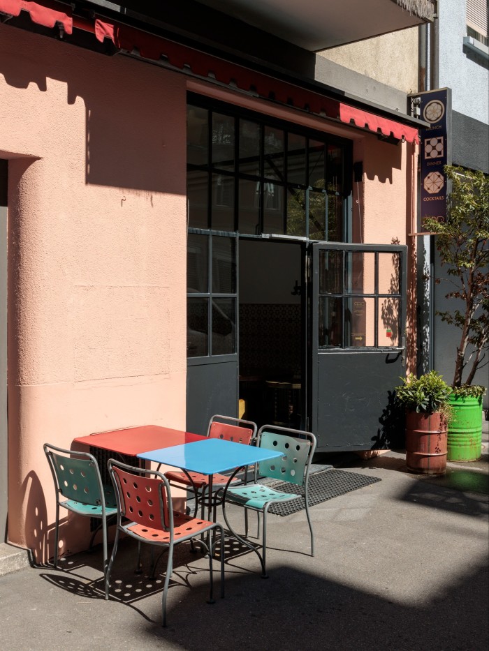 An outside table at Dar