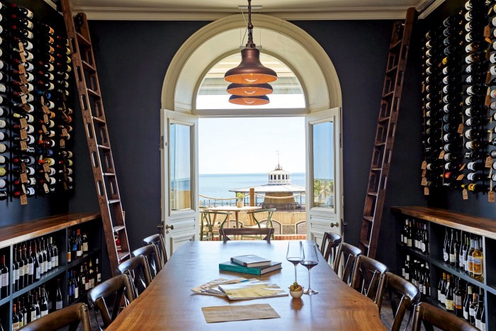 The wine tasting and dining room at?The Terrace Rooms & Wine in Ventnor on the Isle of Wight
