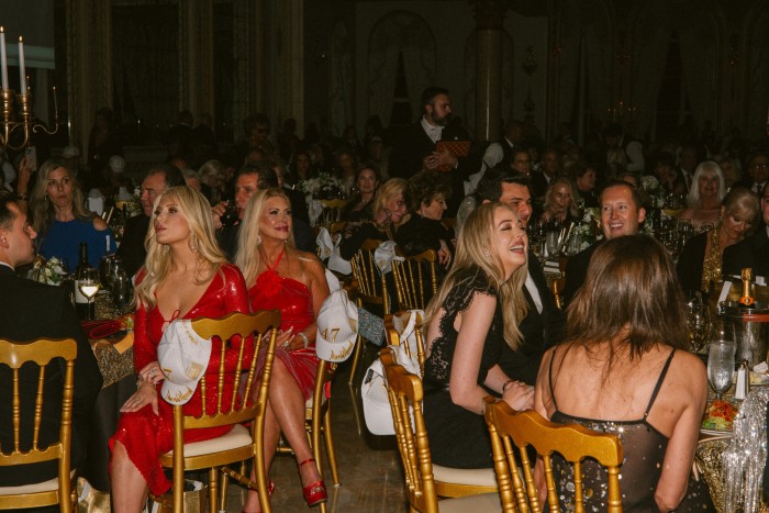President Trump’s daughter Tiffany (on right, wearing black) and guests at a Trumpettes gala at Mar-a-Lago in?Florida, February 2024