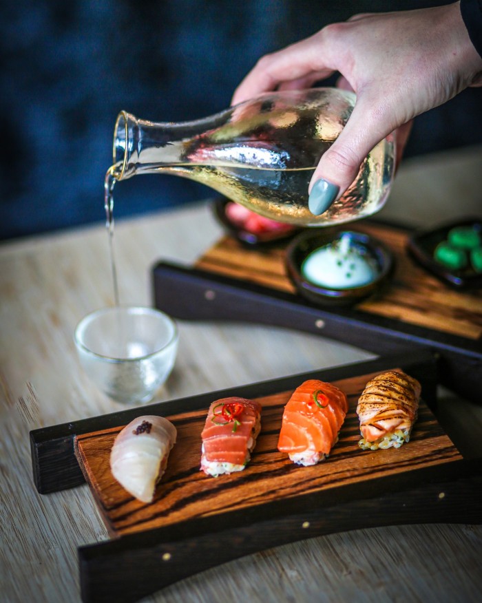 A selection of nigiri at The Smoking Lobster in Cowes