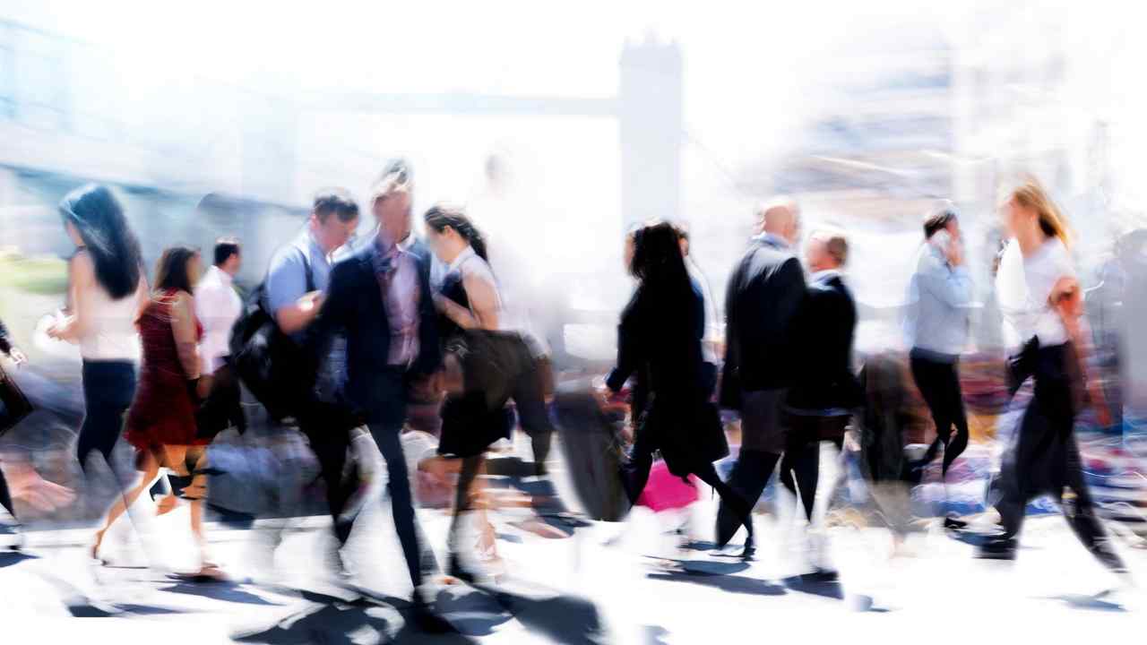 Commuters in the City of London