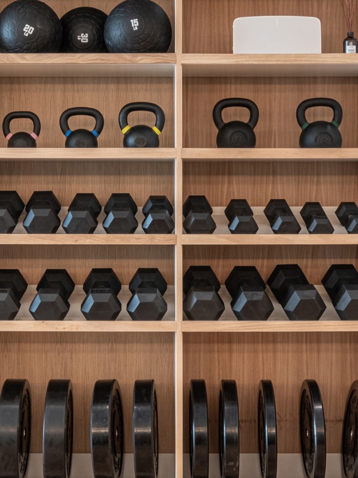 The weights studio at Gymate in Paris