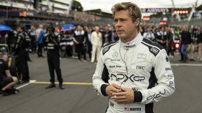 Brad Pitt as Sonny Hayes in Apple Original Films’ ‘F1? The Movie’, a Warner Bros Pictures release