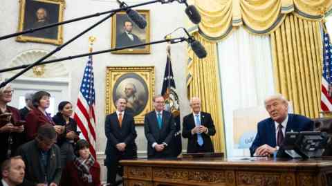 Donald Trump in the Oval Office