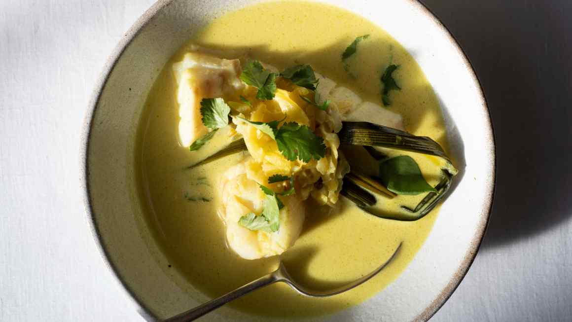 Recipe: Coconut fish curry — and a new way to cook rice