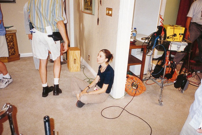 On set during filming of The Virgin Suicides