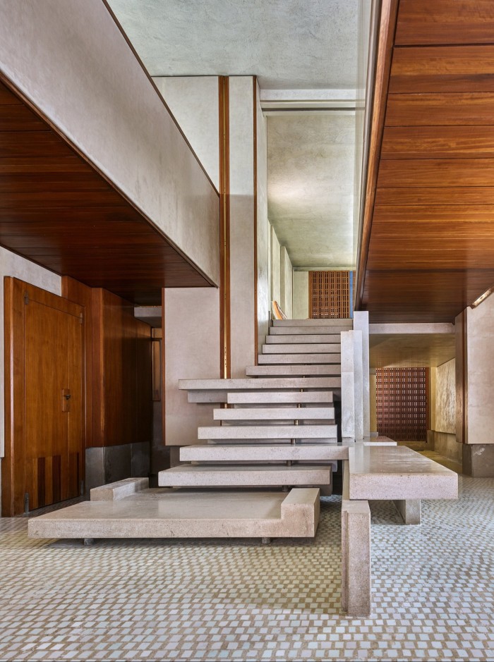 The staircase of the Olivetti showroom